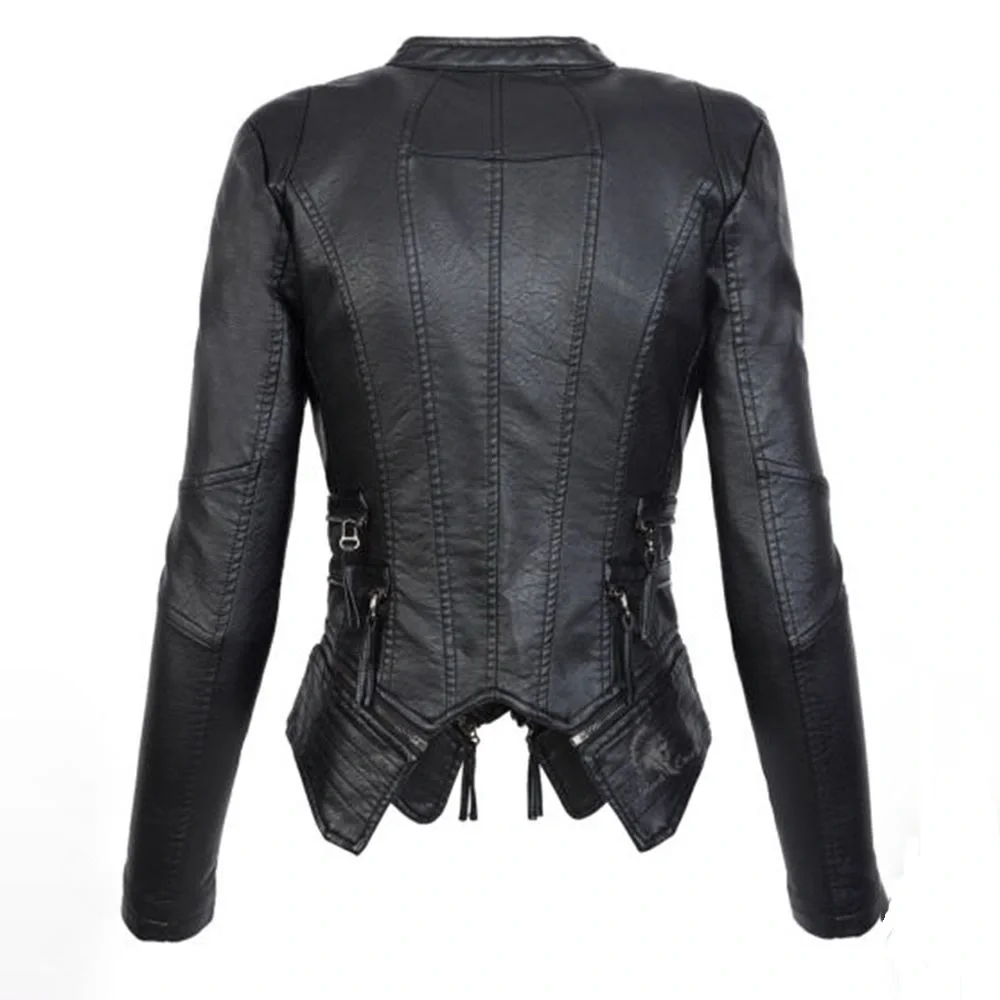 Elegant Black Leather Jacket - Picture 16 of 16